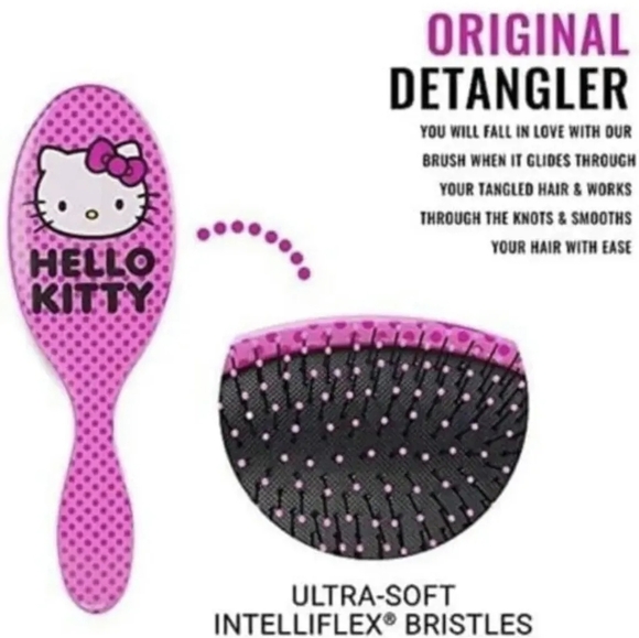 Hello Kitty and Friends 2 Detangler Wet Brushes + 4 Goody Ouchless Scrunchies - Picture 2 of 3